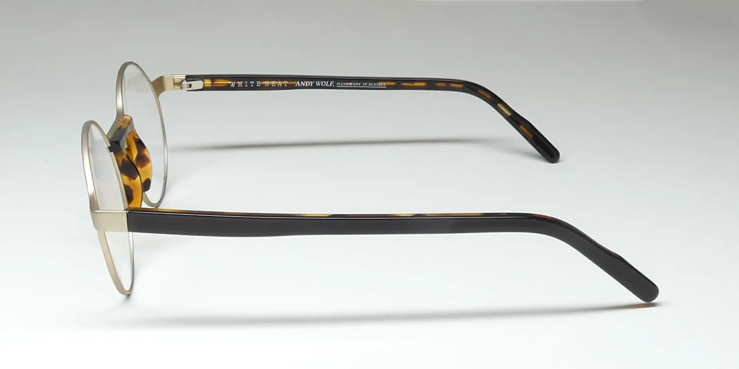 Andy Wolf Olm b Eyeglasses Matte Gold 47mm Unisex 4