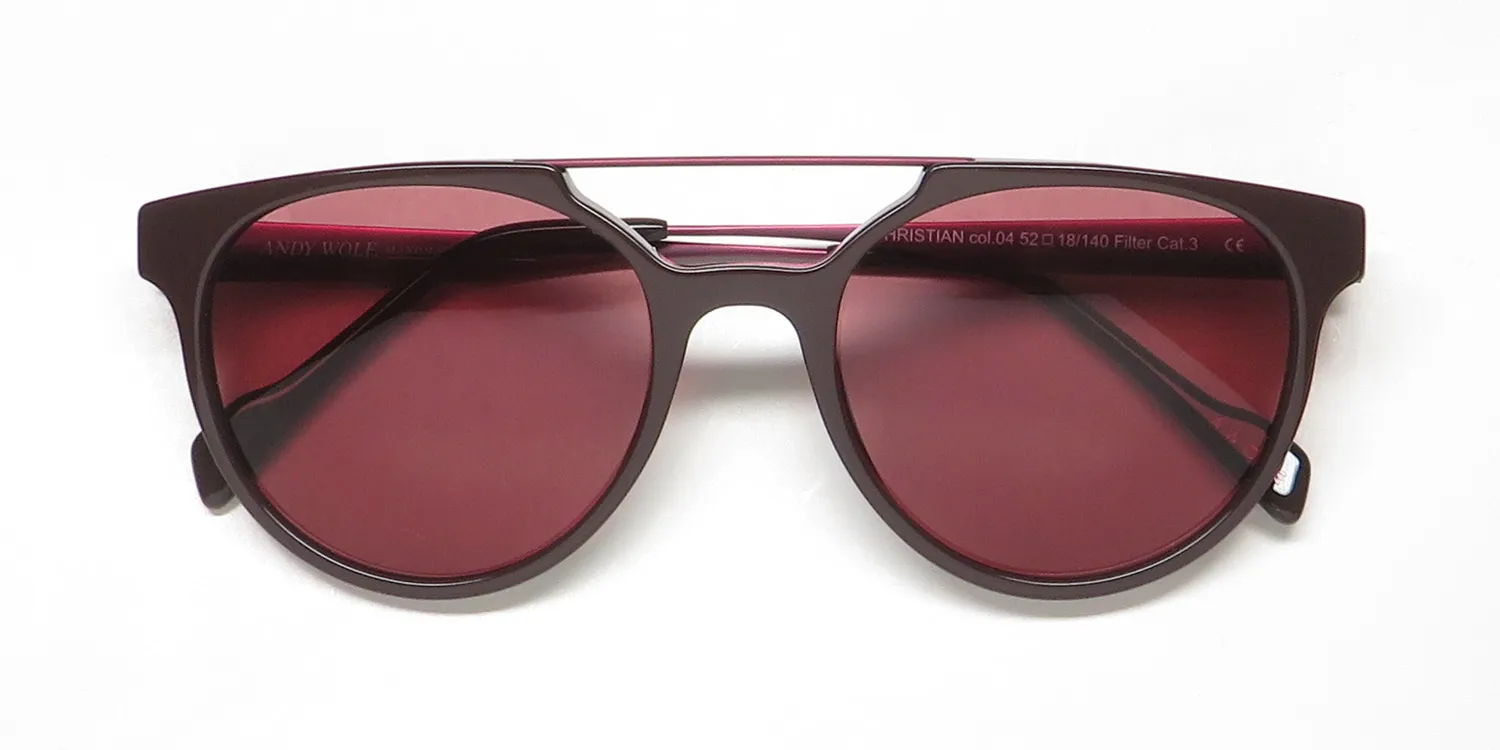 Andy Wolf Christian 04 Sunglasses Brown 52mm Unisex 2