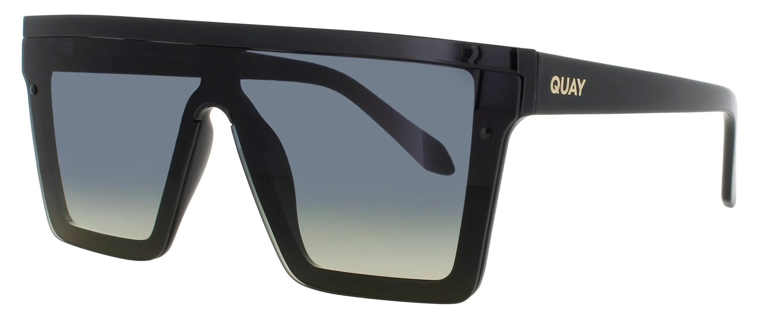 Quay HINDSIGHT BLK/SMKGRN Sunglasses Black 56mm Unisex