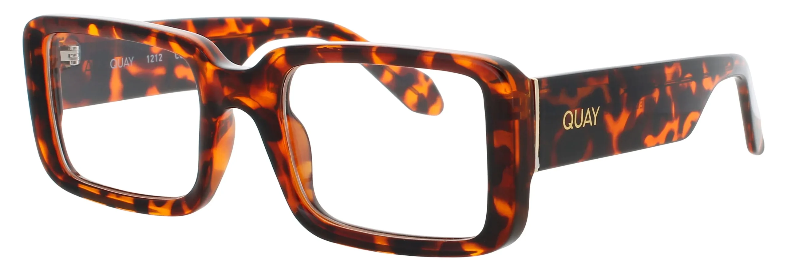 Quay YADA YADA BEVEL RX TORT/CLRRX Sunglasses Tortoise 53mm Women