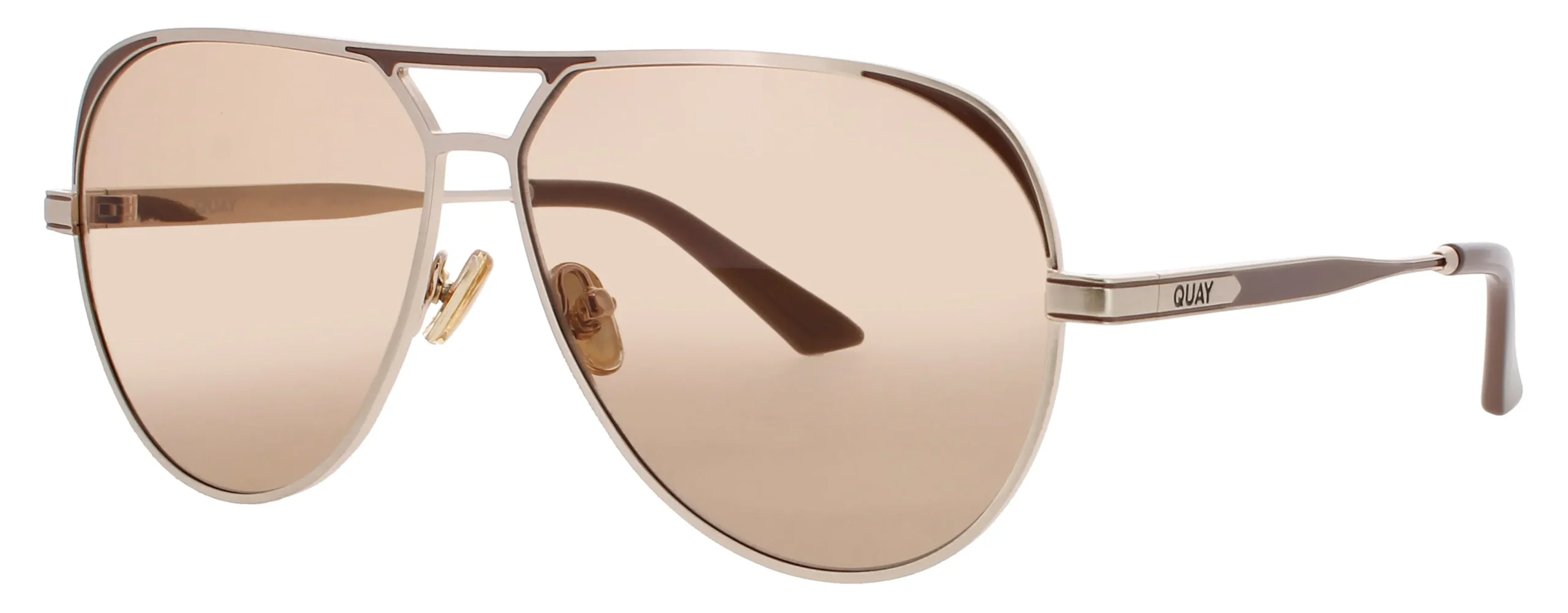 Quay OPEN TAB GLDDOE/TAN Sunglasses Gold 63mm Women