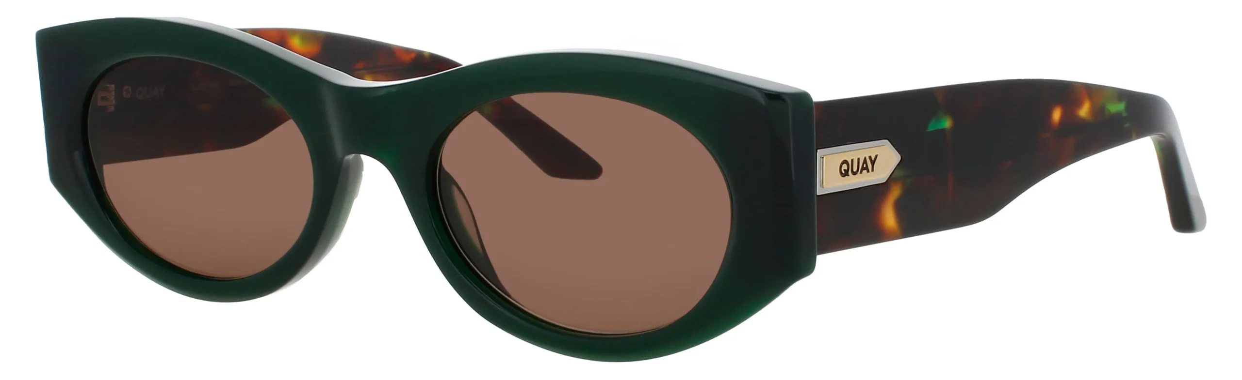 Quay SO WHAT DPGRN/BRN Sunglasses Deep Green 37mm Women