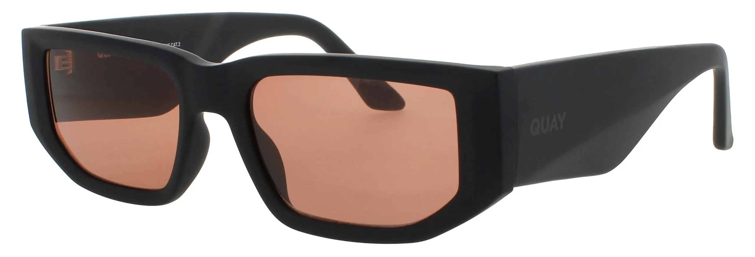 Quay GOOD TIME MTBLK/DRKAPR Sunglasses Matte Black 54mm Unisex