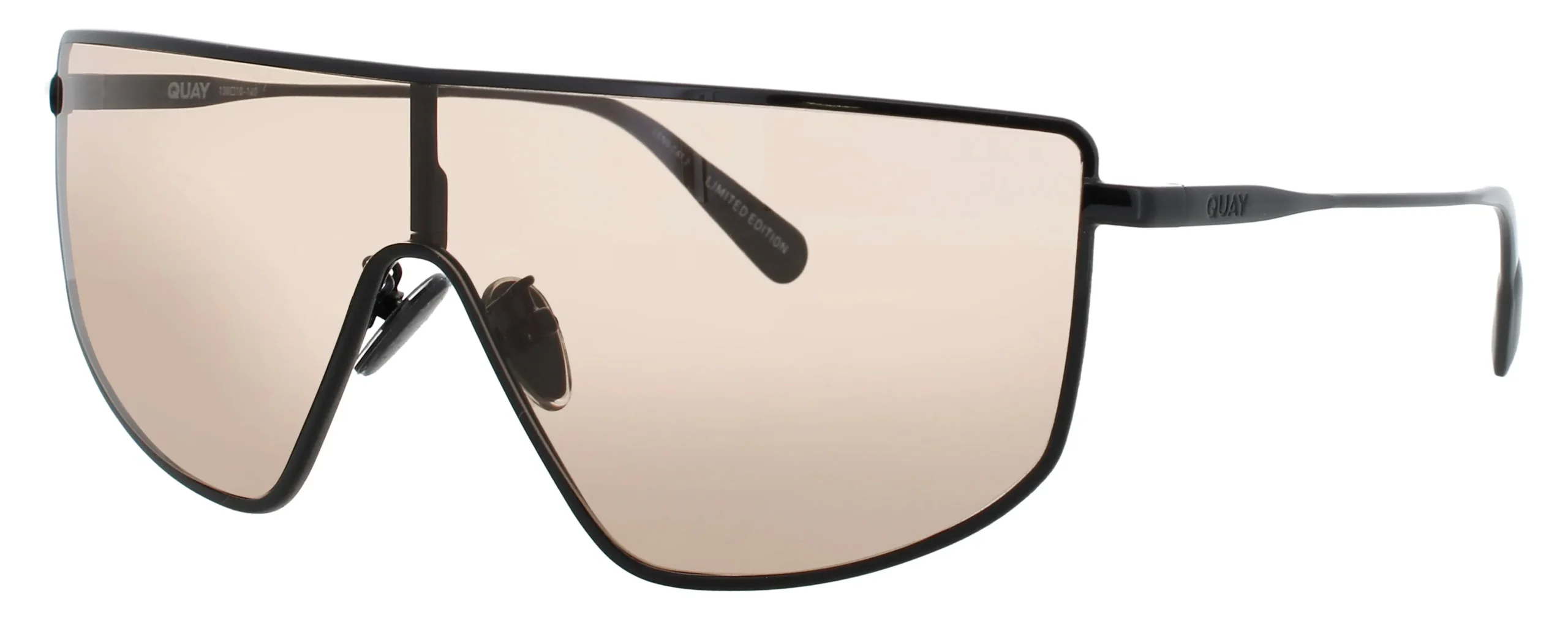 Quay ENTOURAGE BLK/TAN Sunglasses Black 38mm Unisex