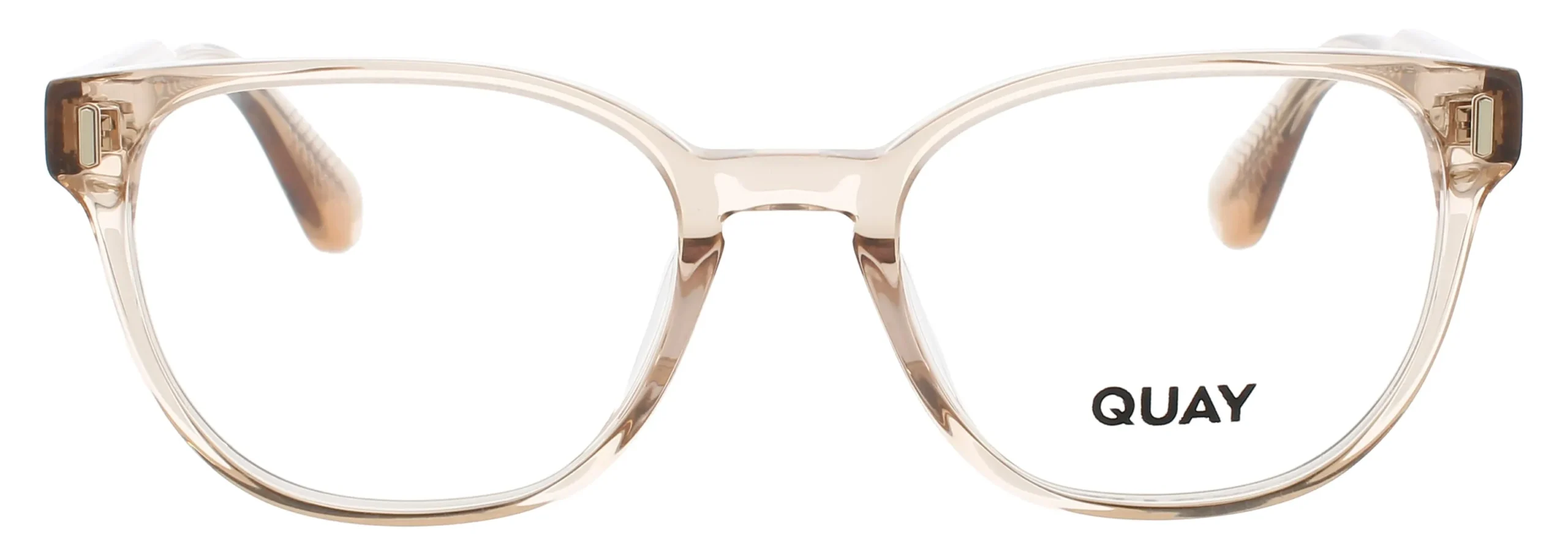 Quay DOUBLE CLICK RX OAT Eyeglasses Crystal Nude 51mm Unisex 2
