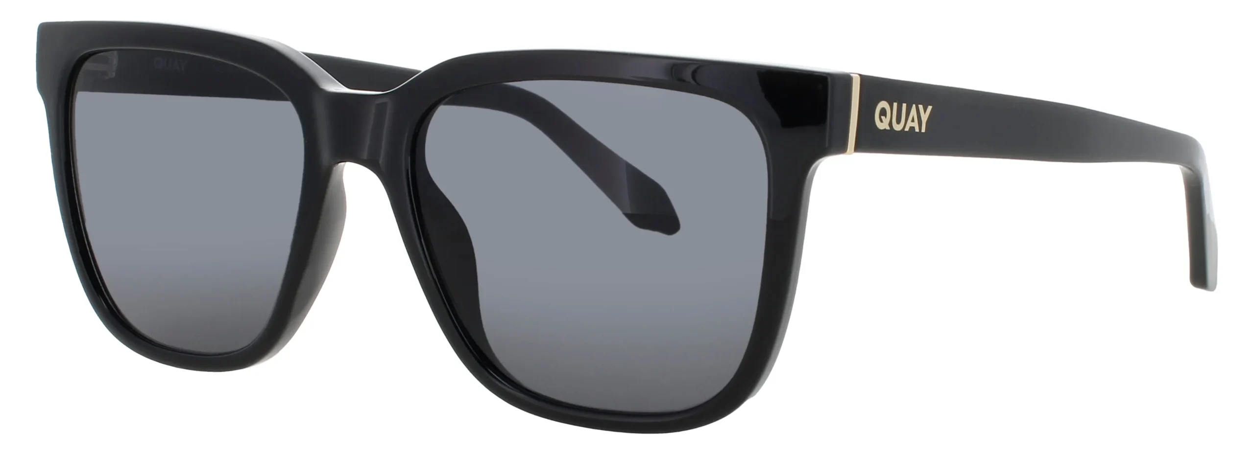 Quay WIRED LARGE BLK/SMK Sunglasses Black 45mm Unisex
