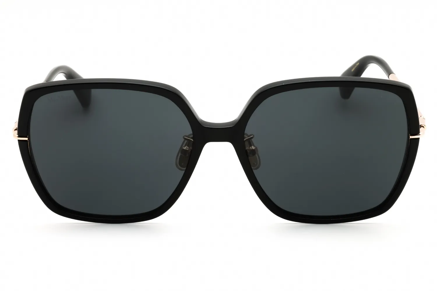 Max Mara MM0112-K 01A Sunglasses Shiny Black 59mm Women 2