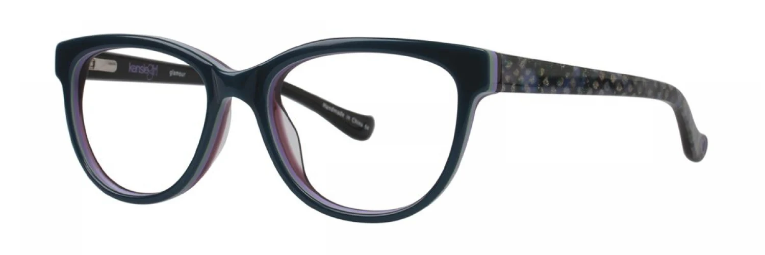 Kensie Glamour Eyeglasses Blue Green 48mm Women
