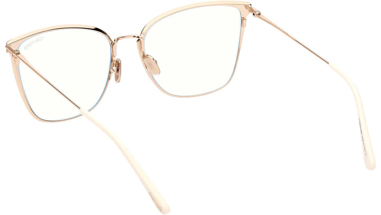 Tom Ford FT5839B 025 Eyeglasses Ivory 56mm Women 3