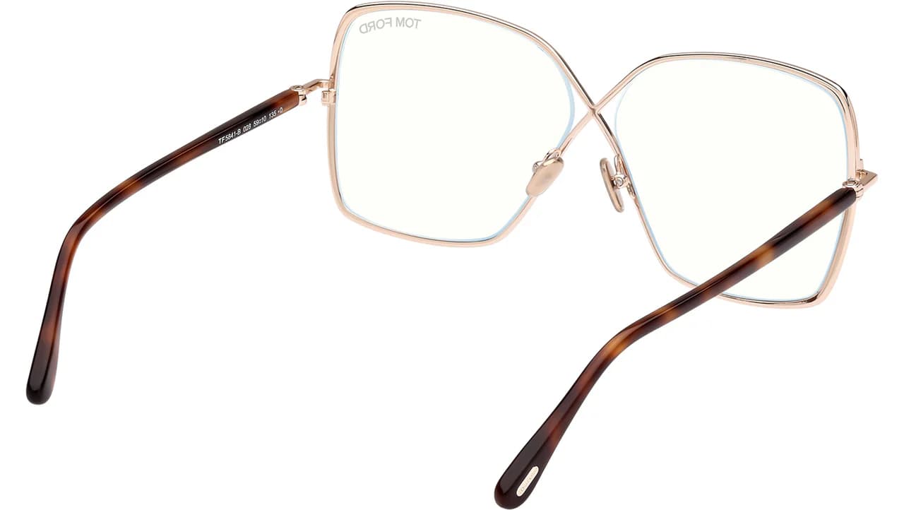 Tom Ford FT5841B 028 Eyeglasses Shiny Rose Gold 59mm Women 5