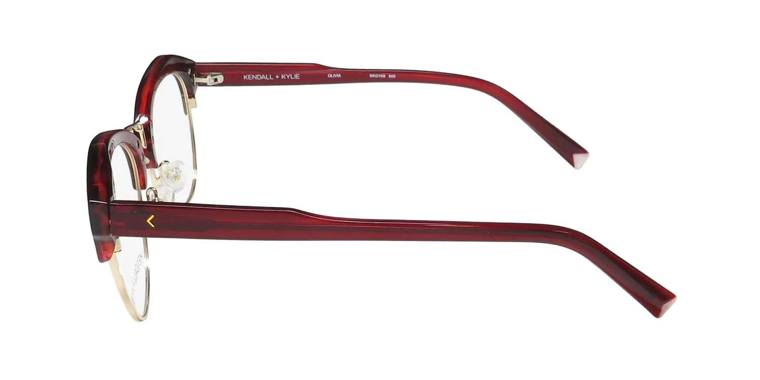 Kendall + Kylie Kko108 Olivia 605 Eyeglasses Burgundy 52mm 4