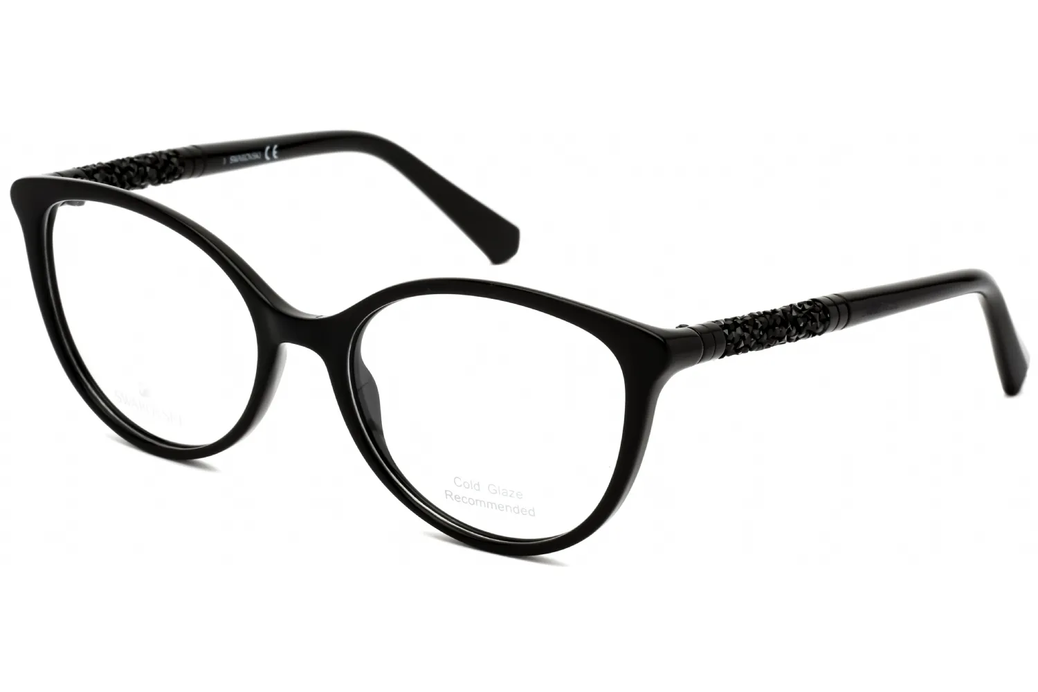Swarovski SK5258 001 Eyeglasses Shiny Black 53mm Women