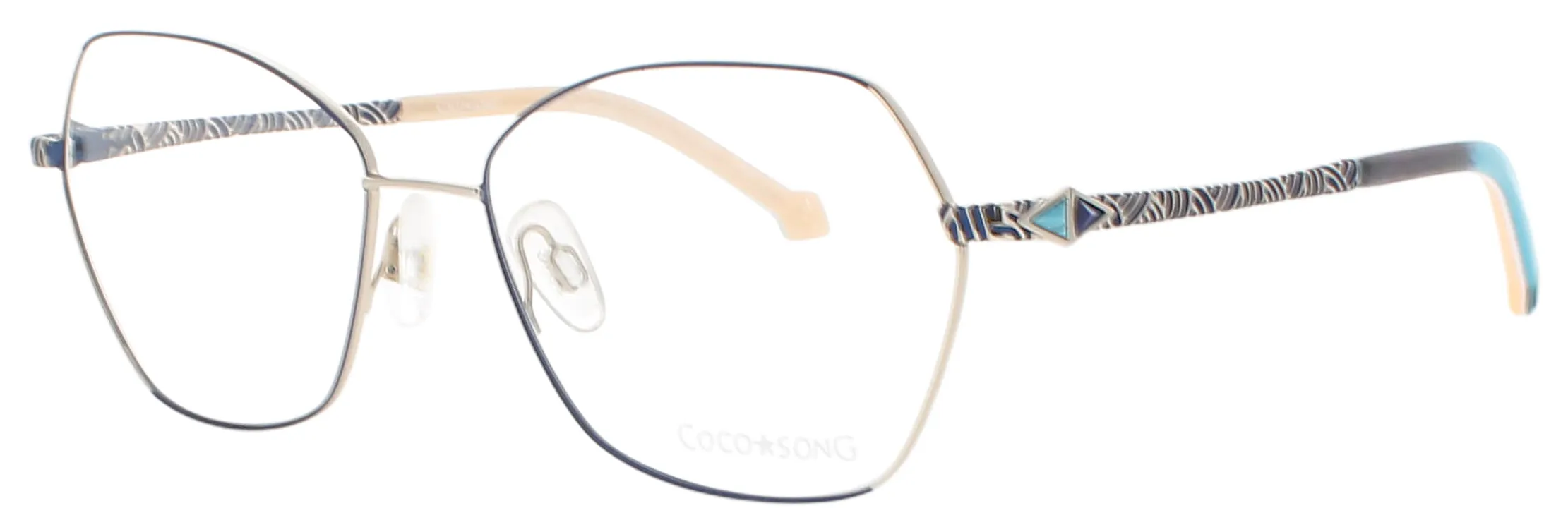 Coco Song BROKEN WINGS C02 Eyeglasses Blue 54mm Women