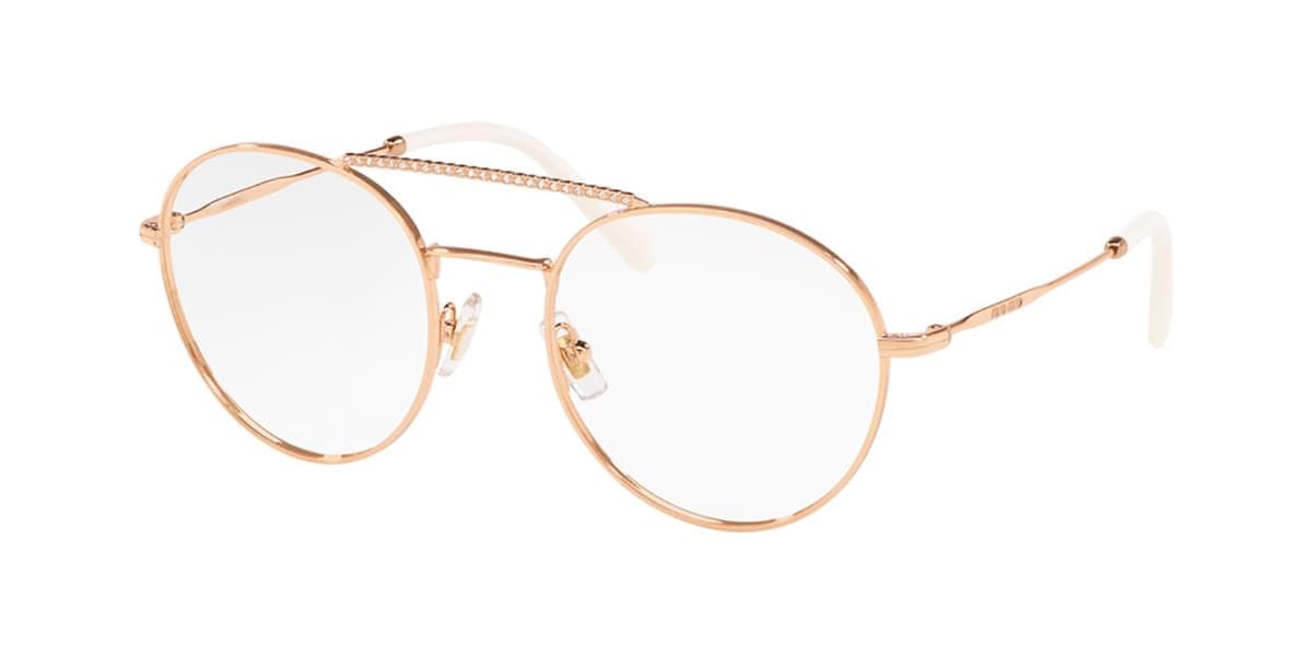 Miu Miu VMU51R SVF-1O1 MU51RV Eyeglasses Rose Gold 52mm Women