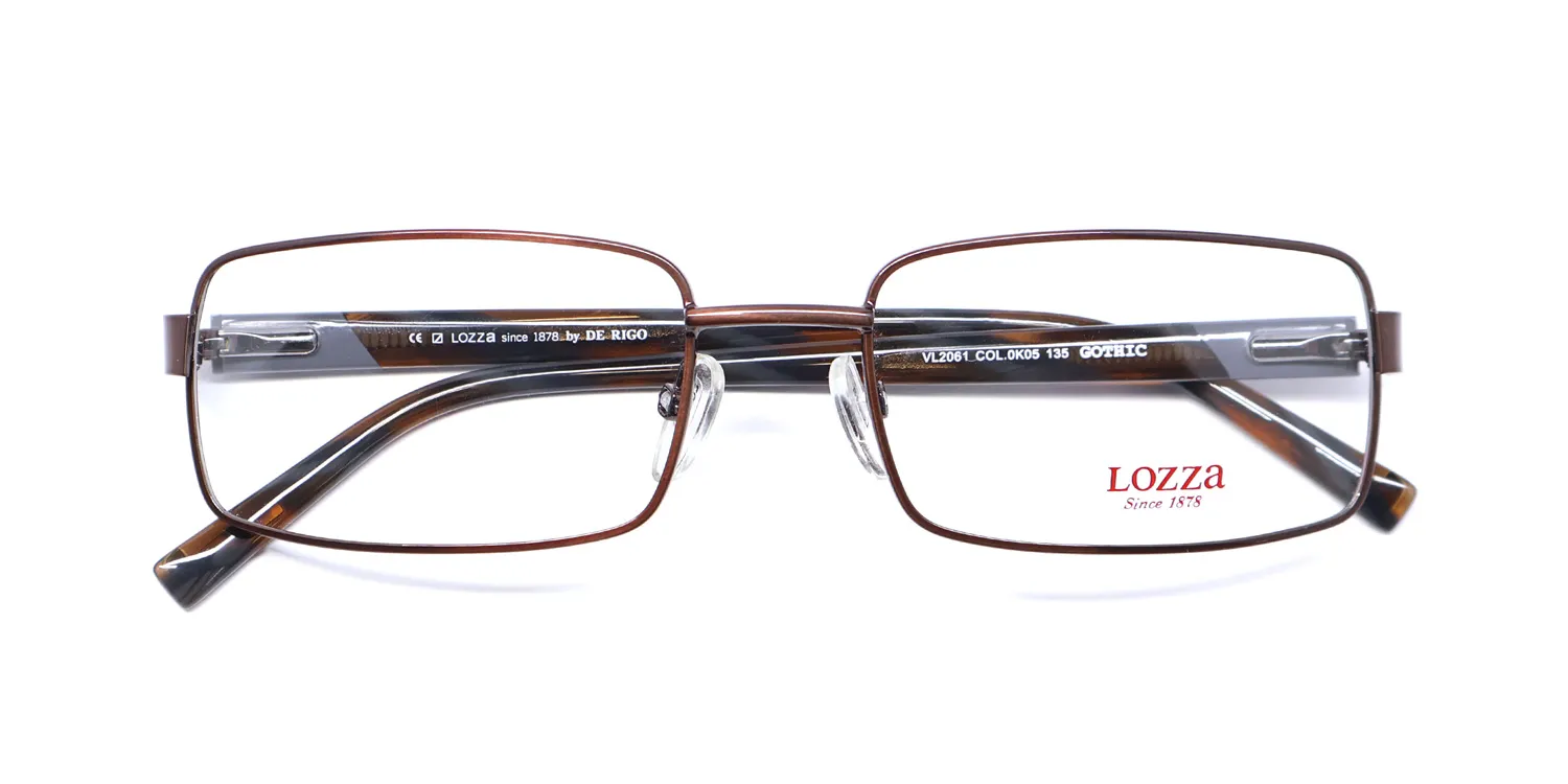 Lozza Vl2061 Gothic 0k05 Eyeglasses Brown 54mm 2