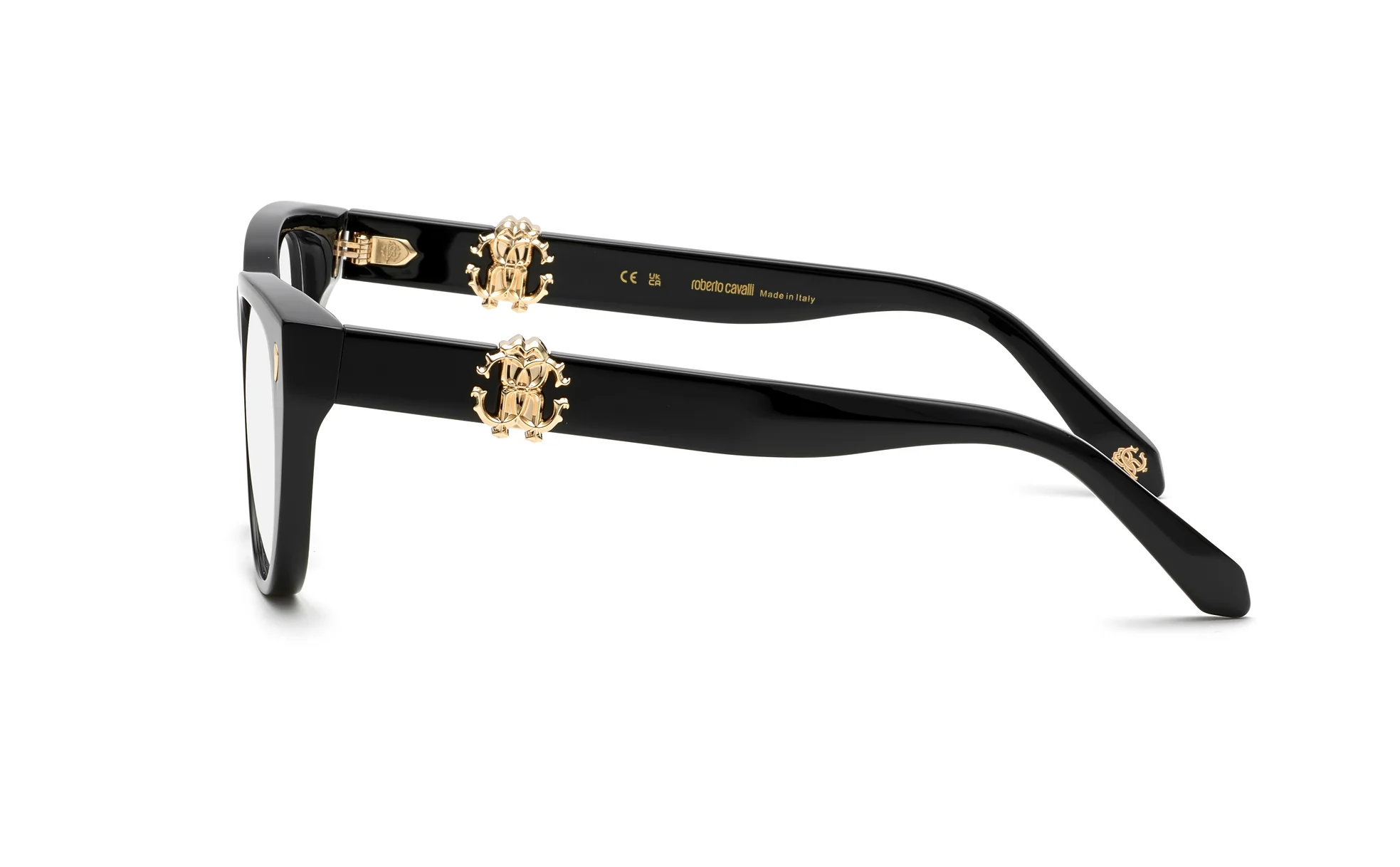 Roberto Cavalli VRC045 0700 Eyeglasses Shiny Black 54mm Women 3