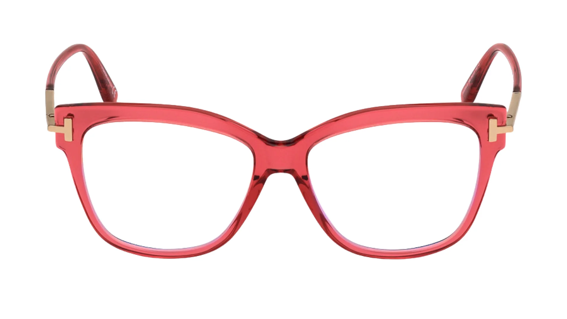 Tom Ford FT5704B 066 Eyeglasses Shiny Red 54mm Women 2