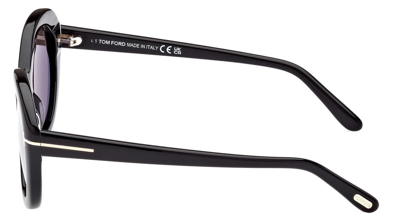 Tom Ford FT1009 01A Sunglasses Shiny Black 55mm Women 3