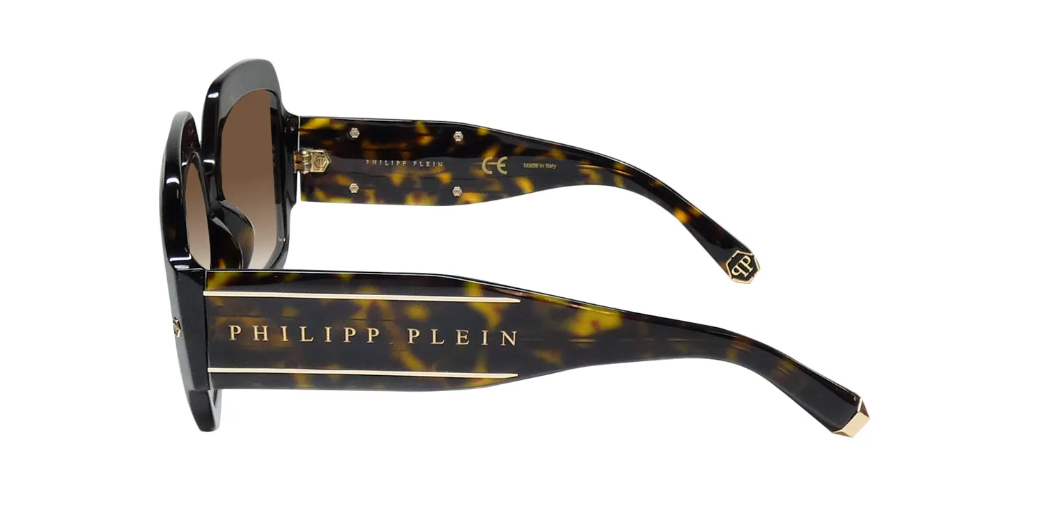 Philipp Plein Spp038 Plein First Lady Dubai 0722 Sunglasses Shiny Dark Brown 56mm 4