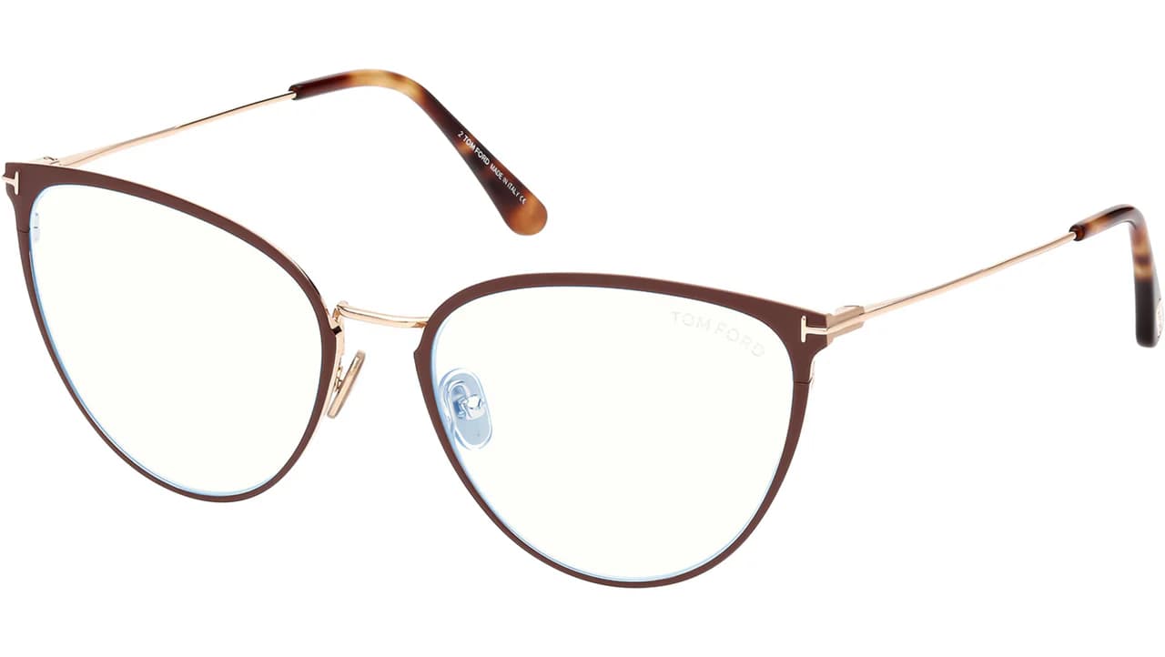 Tom Ford FT5840B 046 Eyeglasses Matte Brown 56mm Women