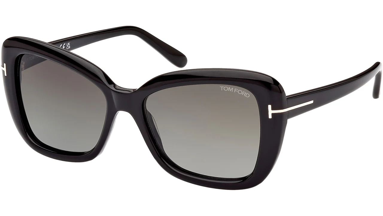 Tom Ford FT1008 01B Sunglasses Shiny Black 55mm Women