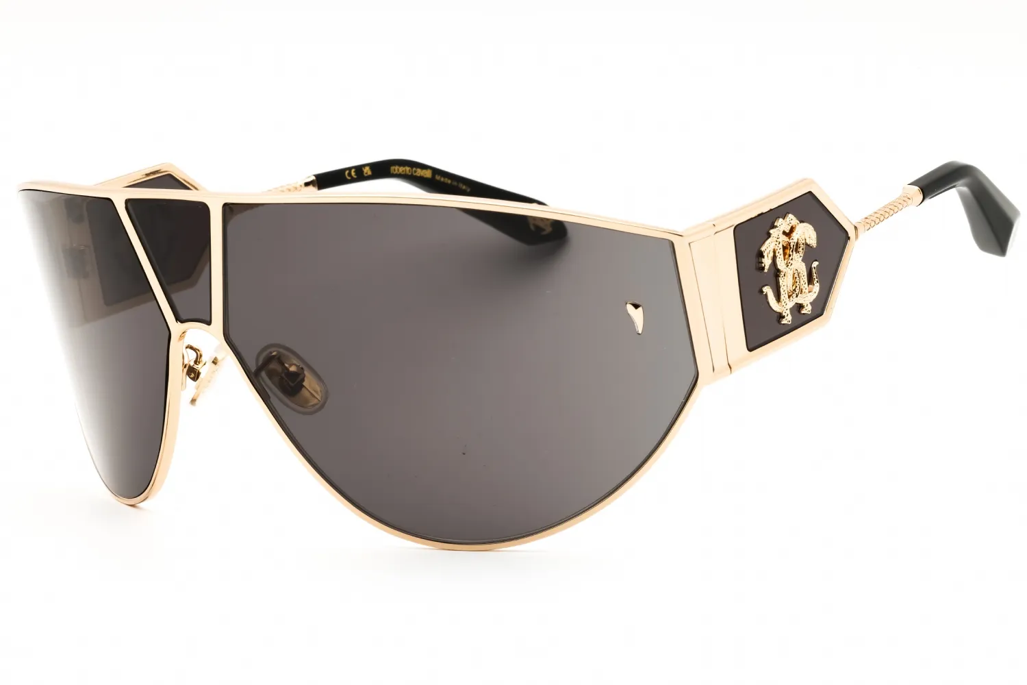 Roberto Cavalli SRC093 0300 Sunglasses Shiny Total Rose Gold 76mm Women