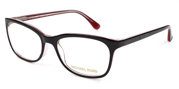 Michael Kors MK247 021 Eyeglasses Black Red 54mm Women