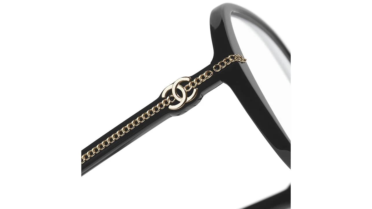 Chanel 3458 c.622 Eyeglasses Black 54mm Unisex 4