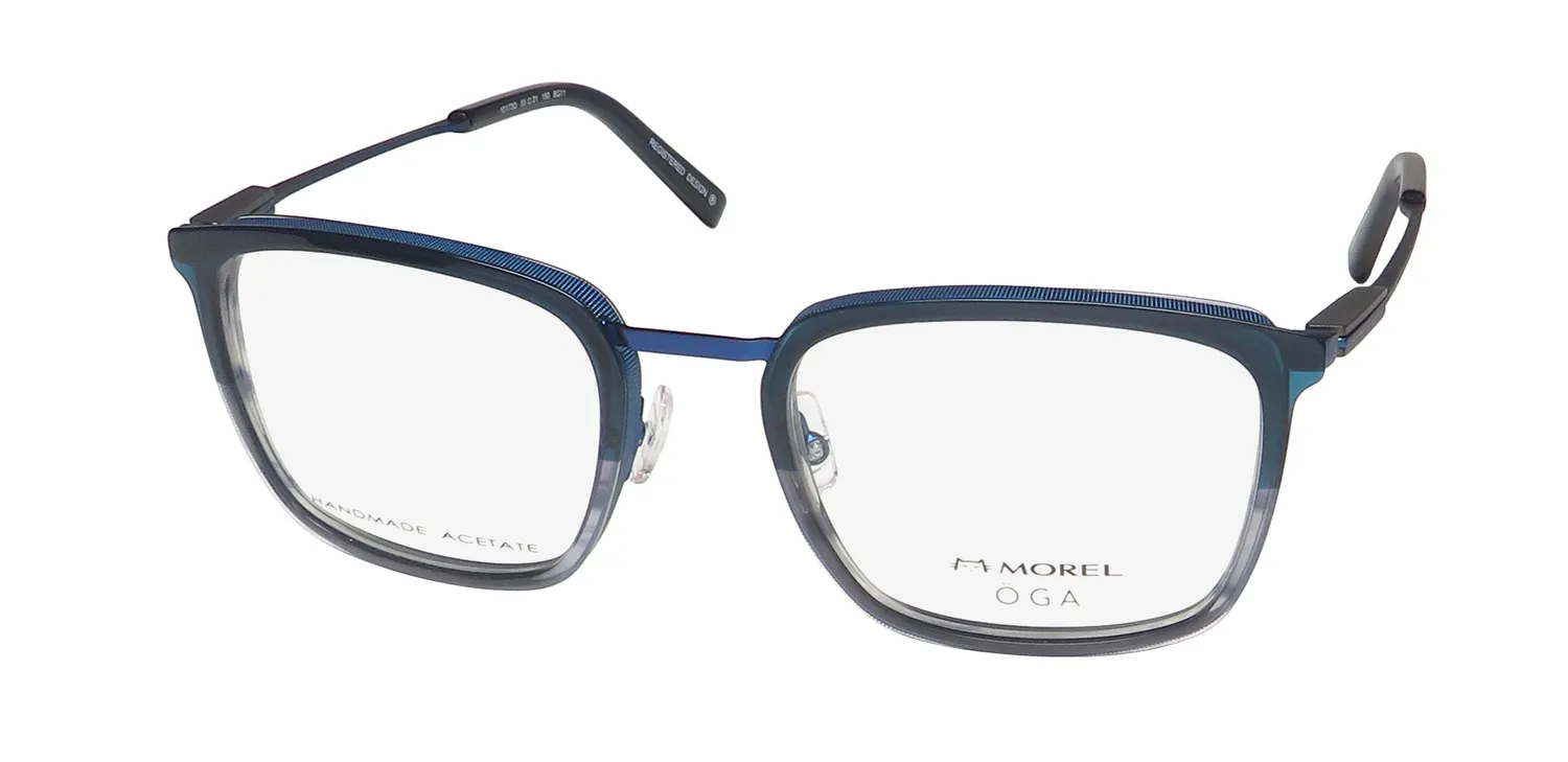 Morel Oga 10173o bg11 Eyeglasses Blue 55mm