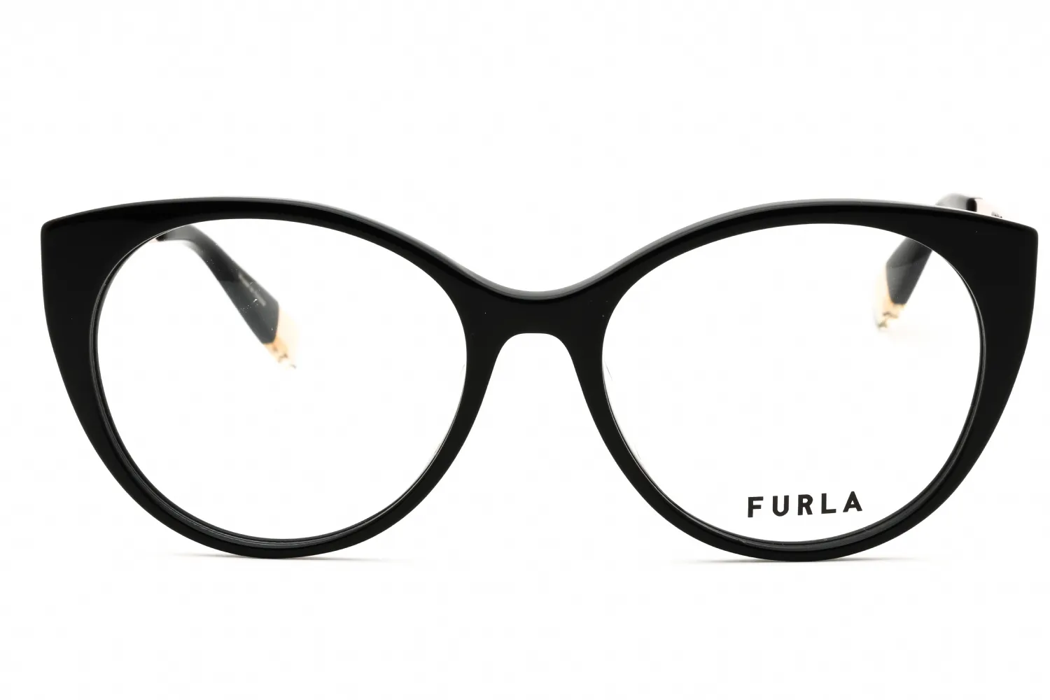 Furla VFU722 0700 Eyeglasses Shiny Black 53mm Women 2