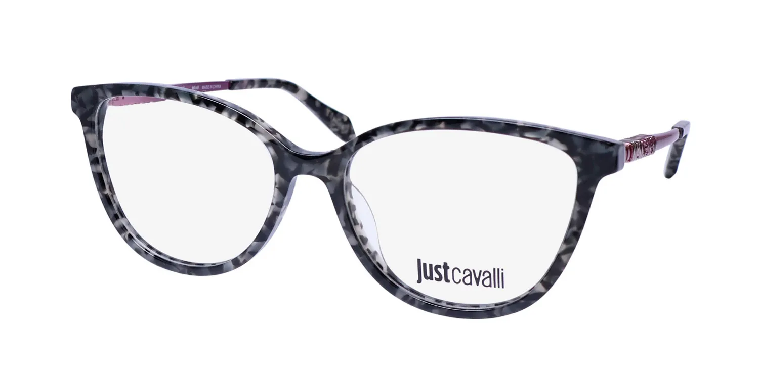 Just Cavalli Vjc008 09sx Eyeglasses Transparent Grey Havana 54mm