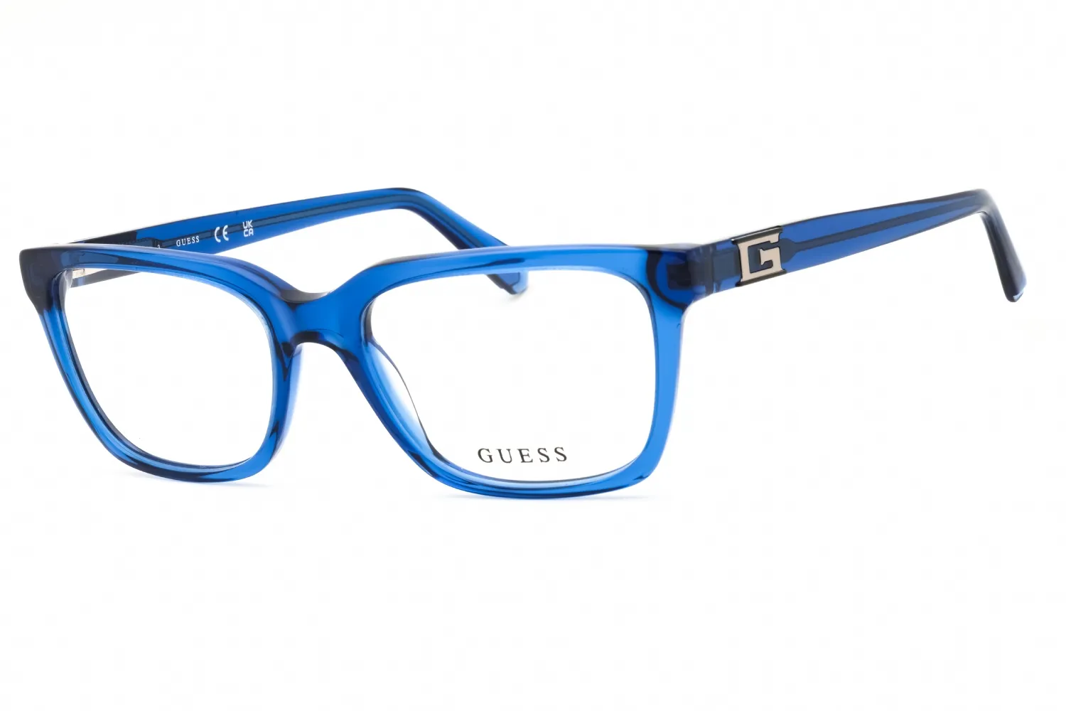 Guess GU50132 090 Eyeglasses Shiny Blue 54mm Men