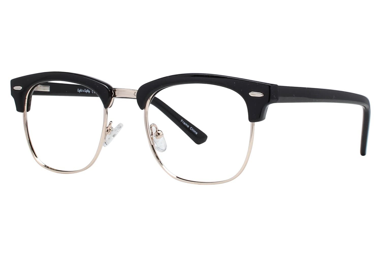 Eight To Eighty BUSTER BLACK/GOLD Eyeglasses Multicolor 51mm Unisex