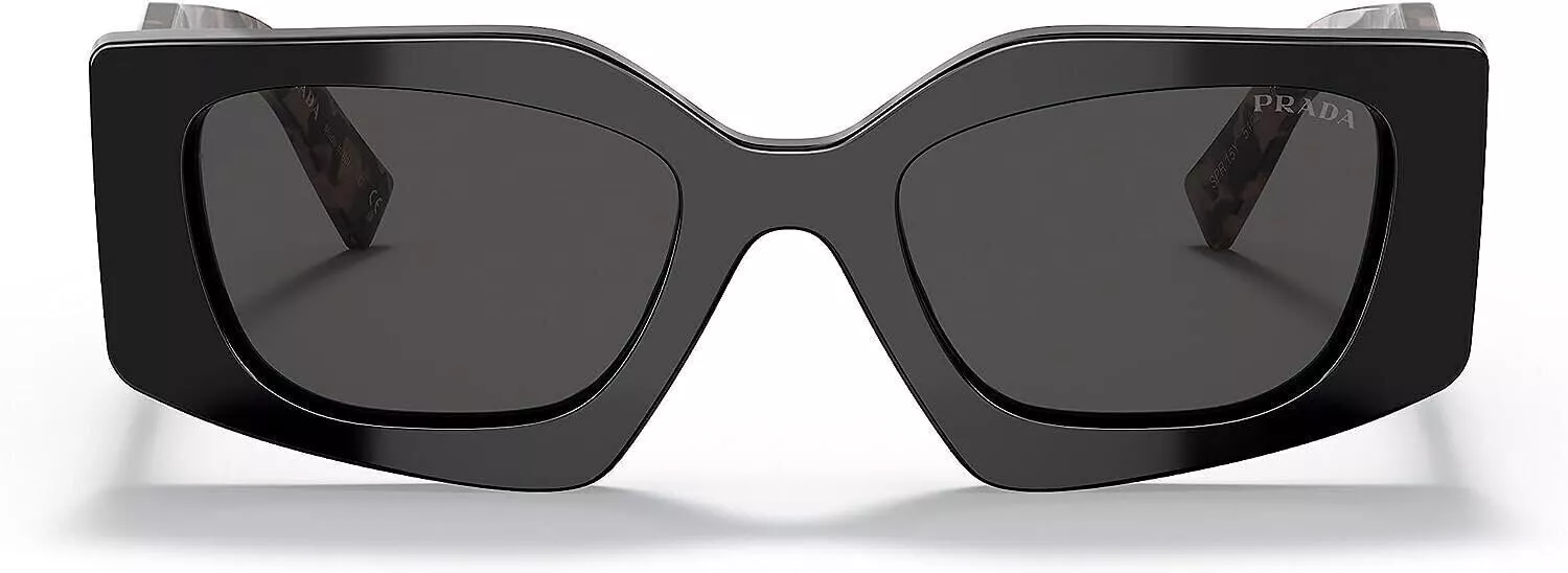 Prada SPR15Y 1AB-5S0 Sunglasses Black 51mm Women 2