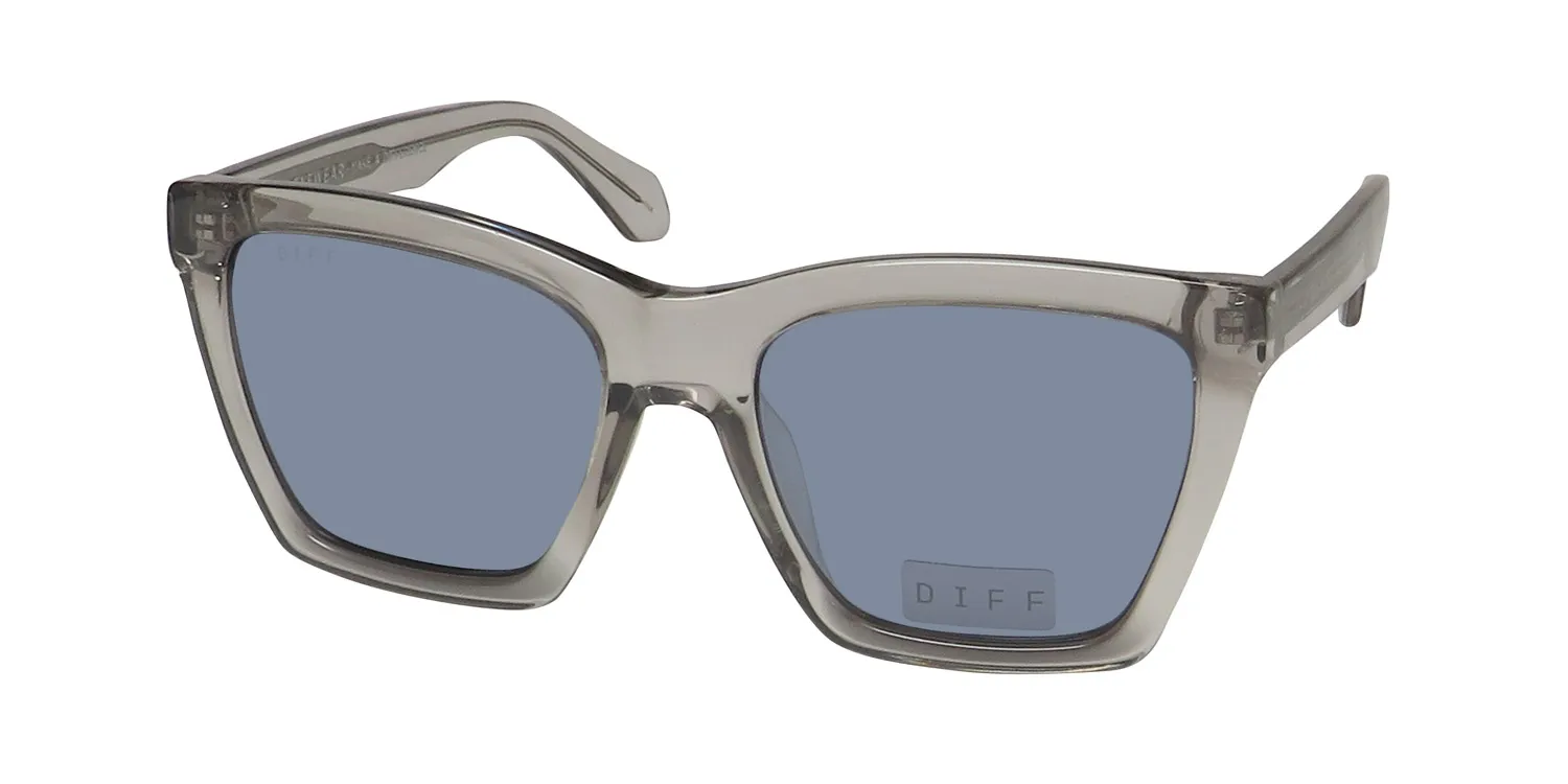 Diff Kenzie tm Sunglasses Tempete Grey Crystal 54mm