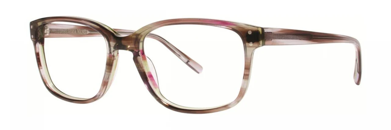 Vera Wang Lana Eyeglasses Aubergine Horn 50mm Women