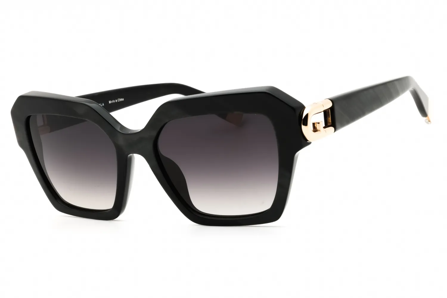 Furla SFU817 0701 Sunglasses Shiny Pearl Black 53mm Women