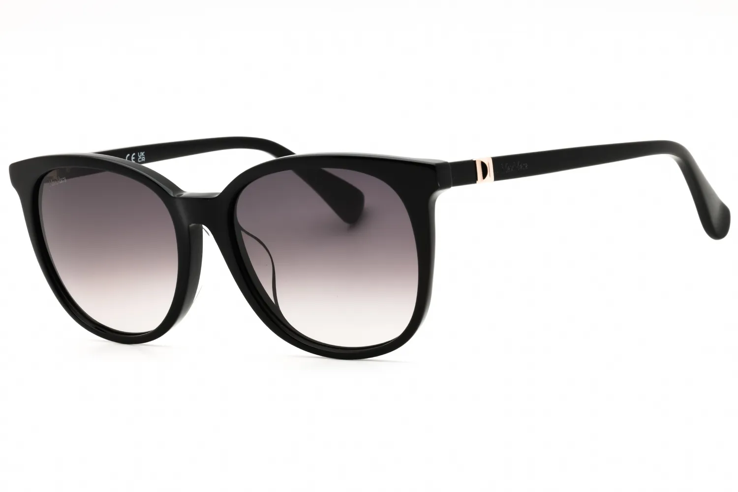 Max Mara MM0022-F 01B Sunglasses Shiny Black 56mm Women