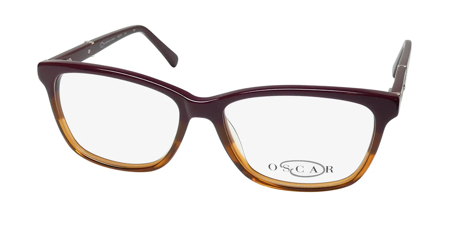 Oscar de la Renta Osl 474 210 Eyeglasses Burgundy Gradient 53mm