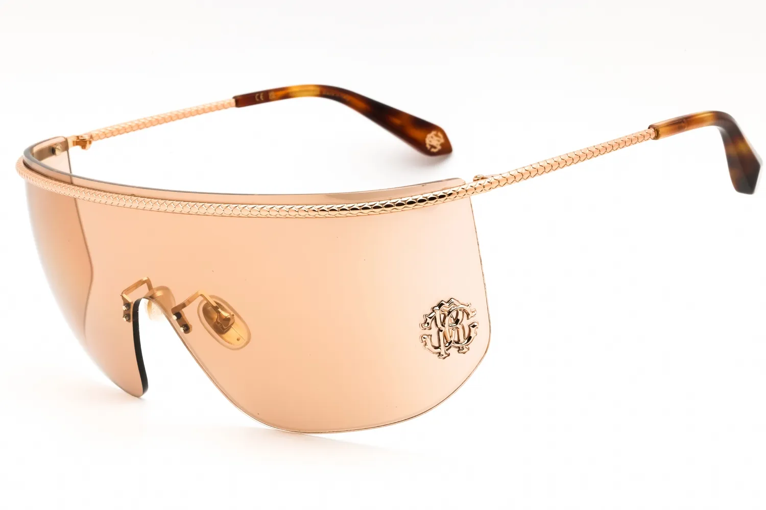 Roberto Cavalli SRC012M 8FCX Sunglasses Shiny Copper Gold 99mm Women