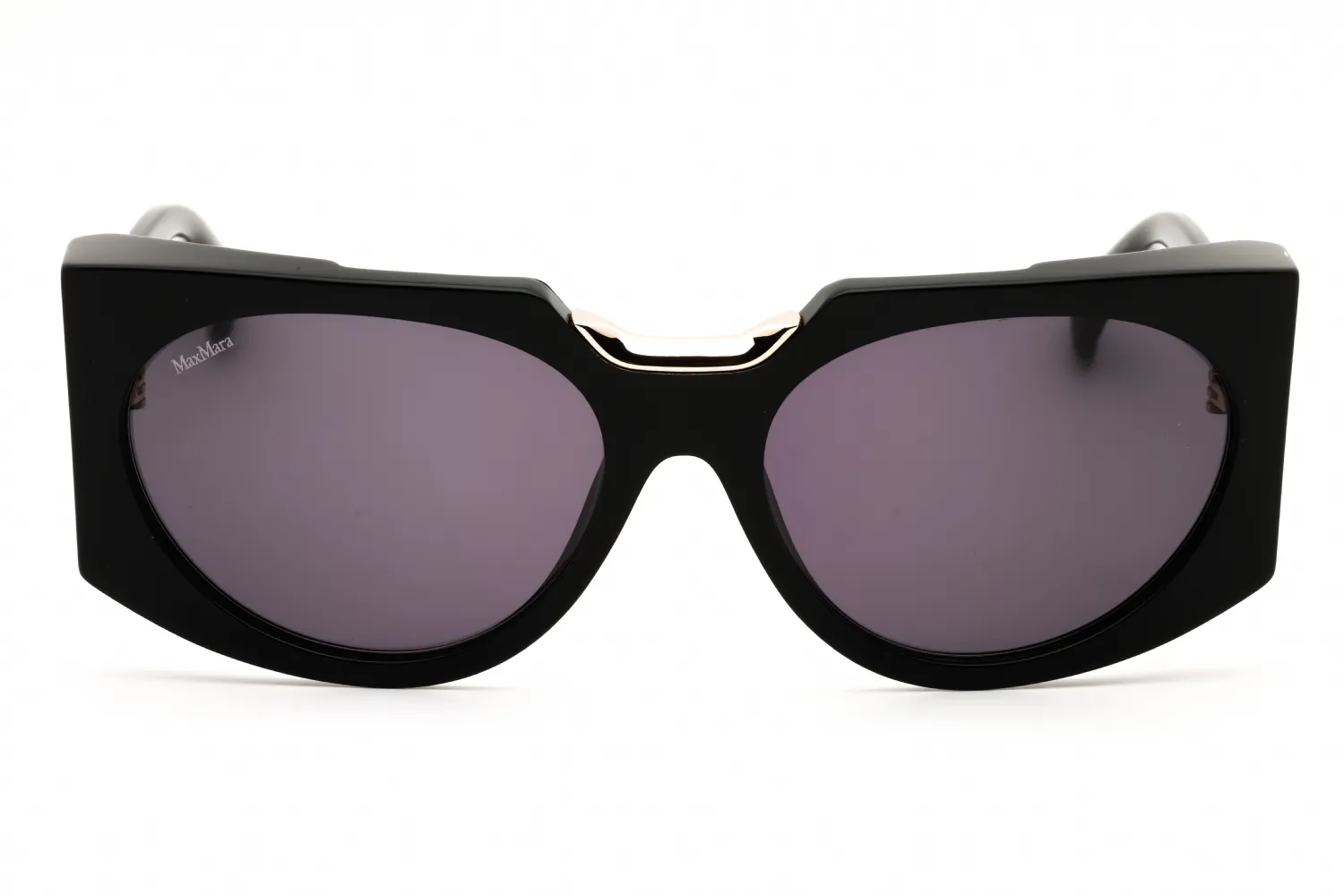 Max Mara MM0123 01A Sunglasses Shiny Black 59mm Women 2