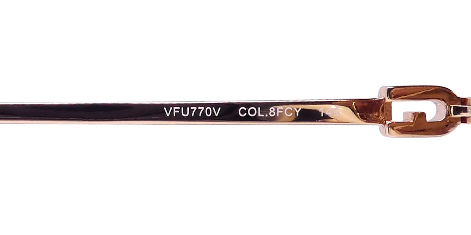 Furla Vfu770v 8fcy Eyeglasses Rose Gold 53mm 8