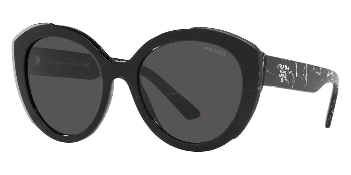 Prada SPR01Y 09V-5S0 PR 16XSF Asian Fit Sunglasses Black 140mm Women
