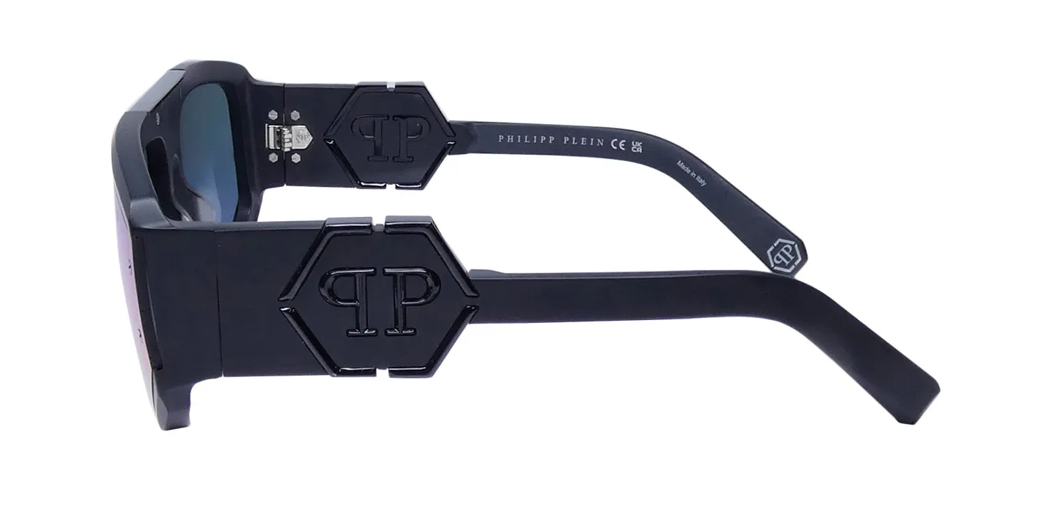 Philipp Plein Spp093 Plein Ego 703v Sunglasses Sandblasted Black 65mm Unisex 4