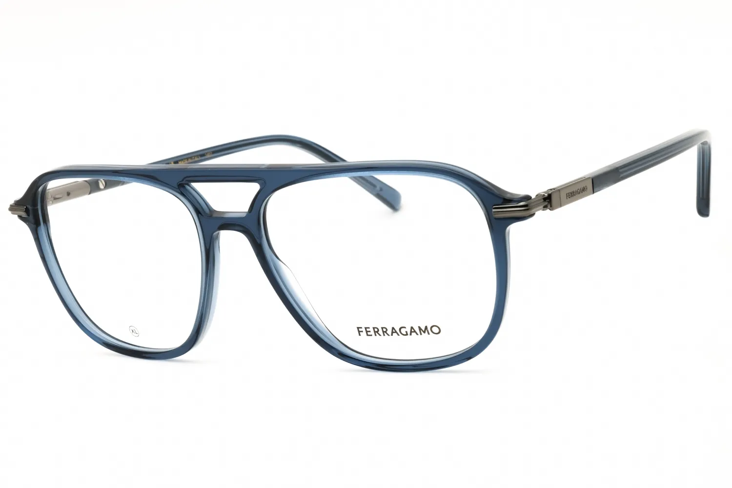 Salvatore Ferragamo SF3006 432 Eyeglasses Transparent Blue 56mm Men