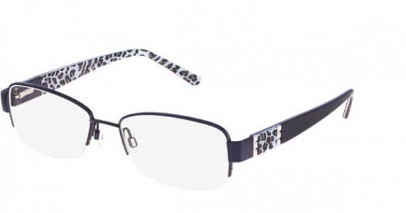Bebe BB5089 LUVAH GRRRL 414 MIDNIGHT Eyeglasses Blue 53mm Women