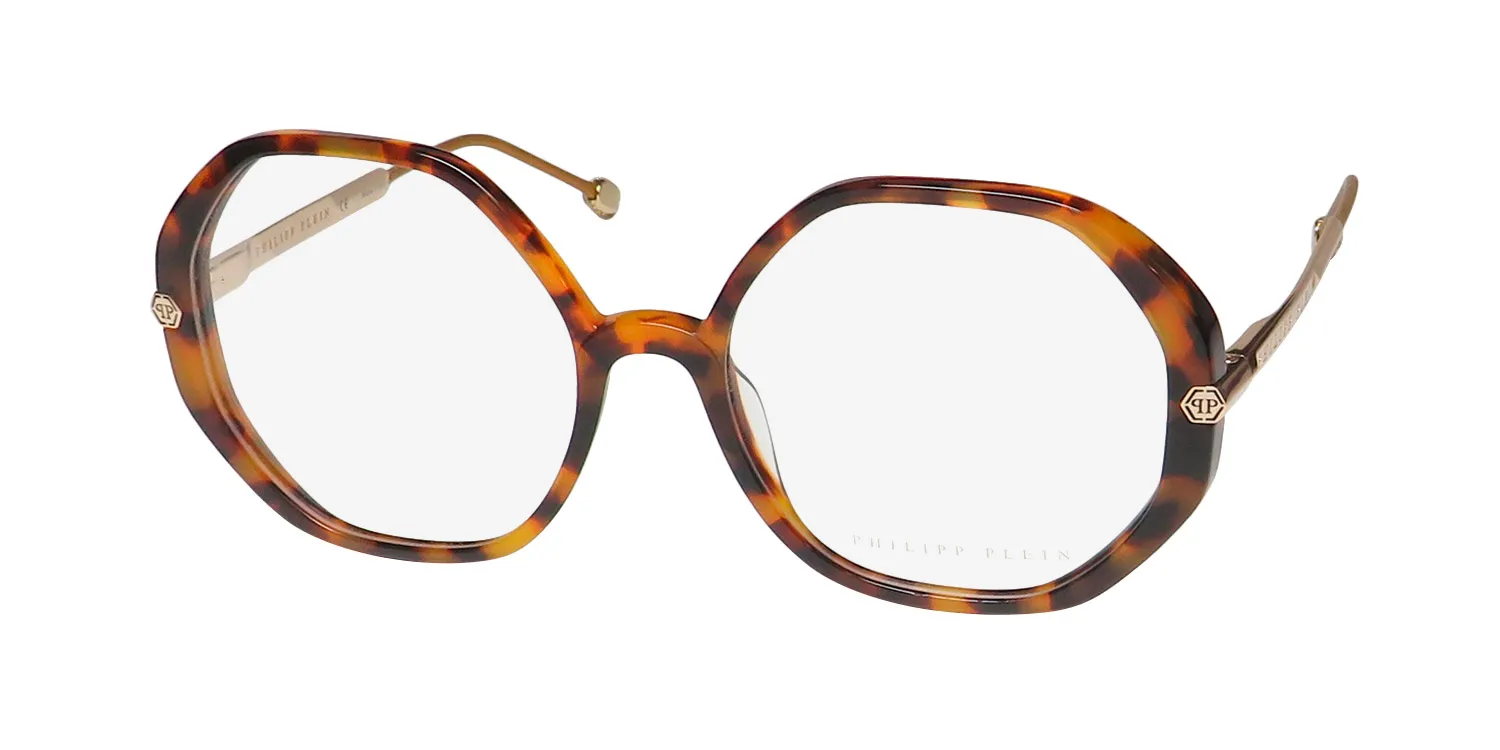 Philipp Plein Vpp053s Plein Panorama Lake 0728 Eyeglasses Black Havana 56mm
