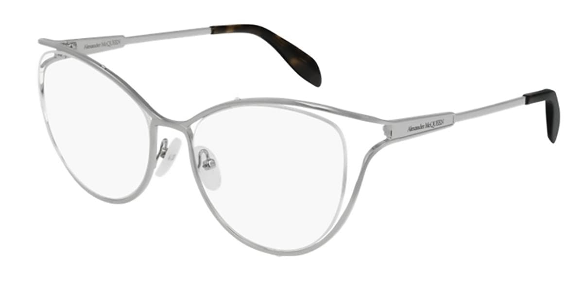 Alexander McQueen AM0195O 003 Eyeglasses Silver 55mm Women