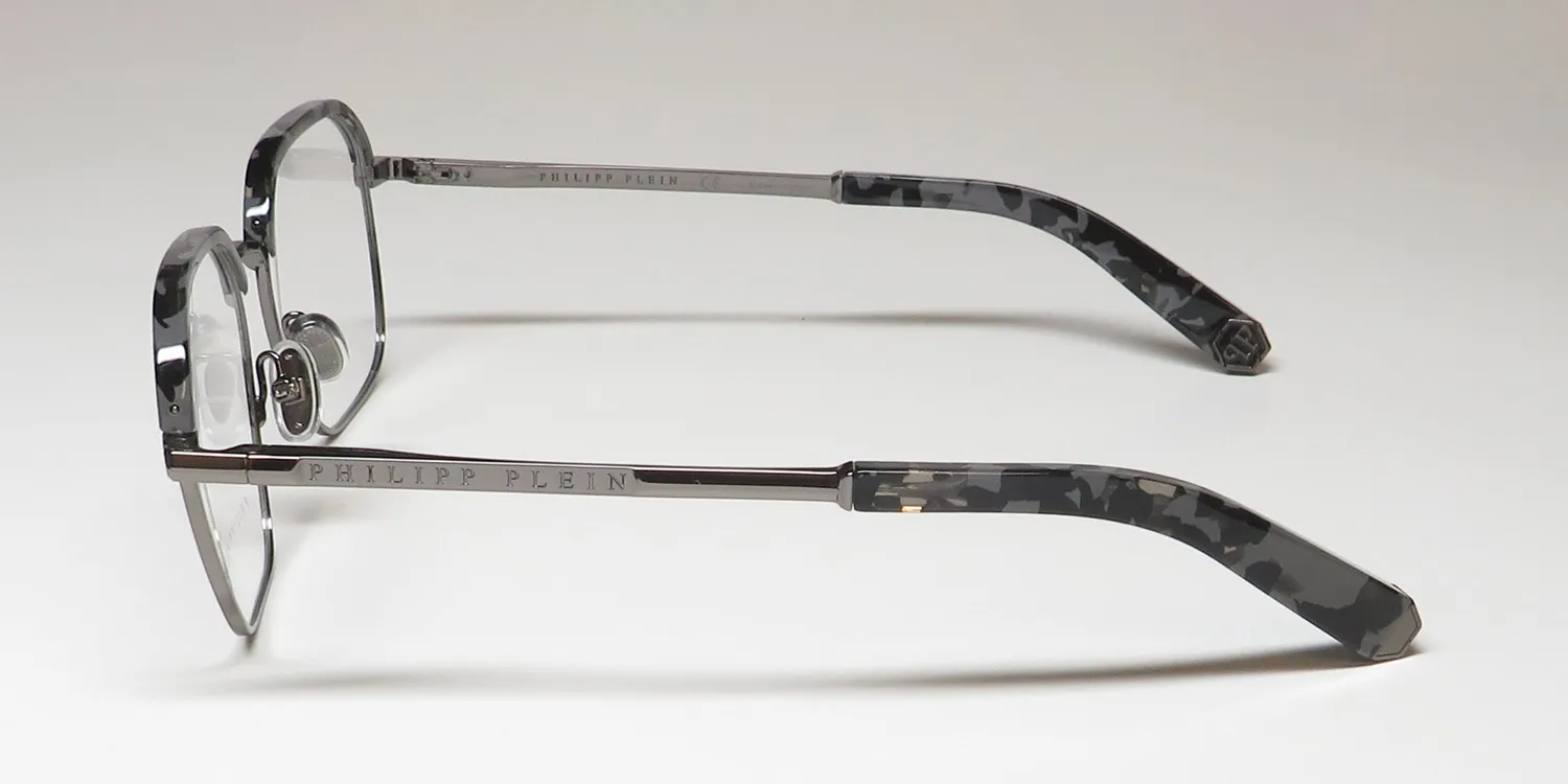 Philipp Plein Vpp017 Plein Treasure 0568 Eyeglasses Grey 52mm Unisex 4