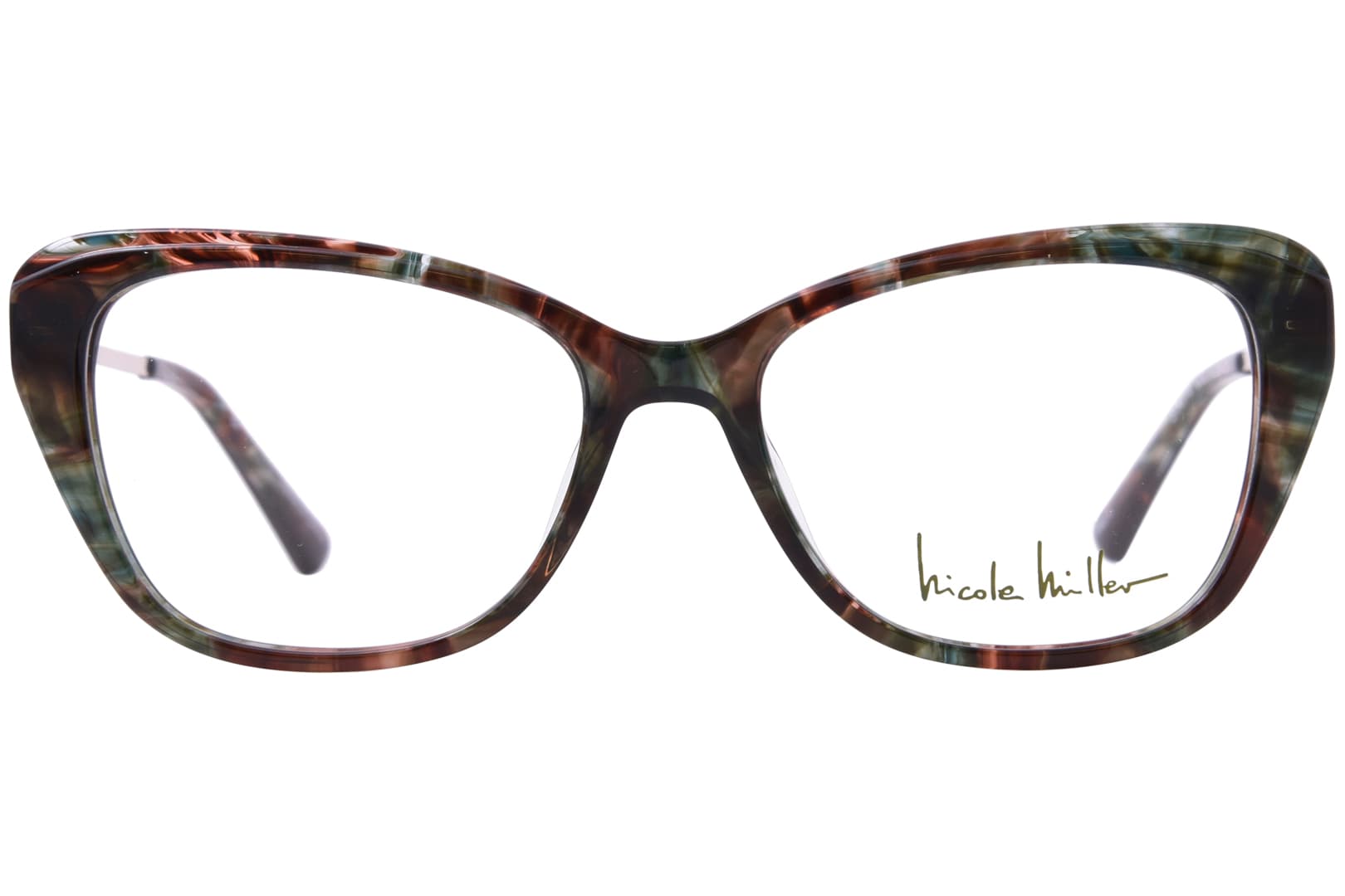 Nicole Miller NMSTKITTS 02 Eyeglasses Green Brown 51mm Women 2
